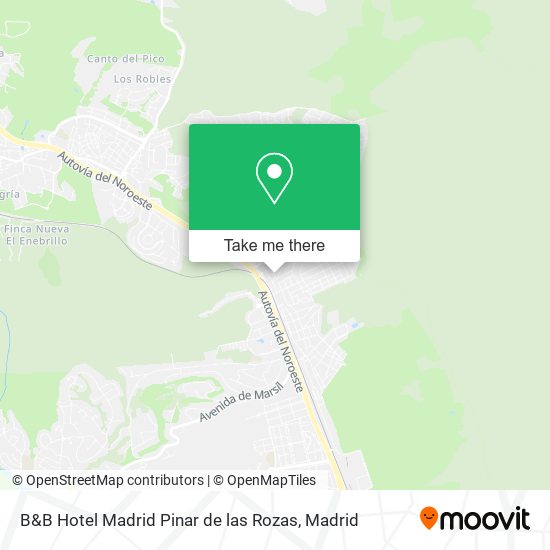 B&B Hotel Madrid Pinar de las Rozas map