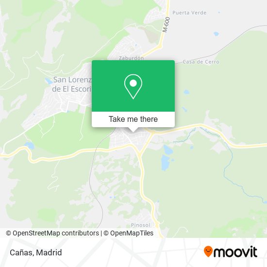 Cañas map