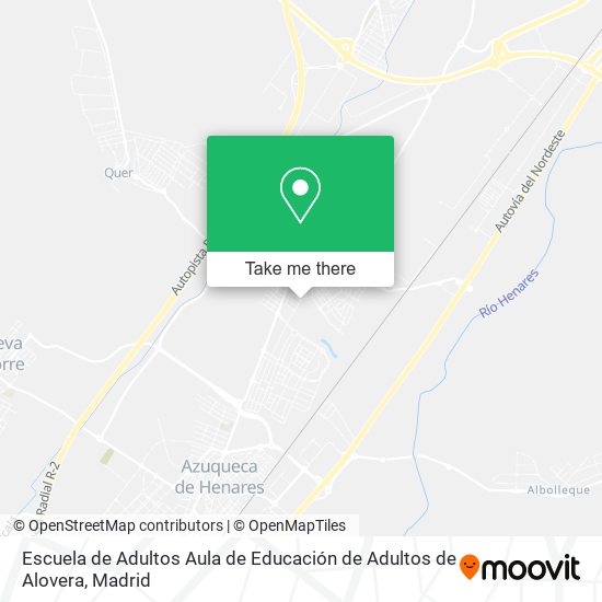 Escuela de Adultos Aula de Educación de Adultos de Alovera map