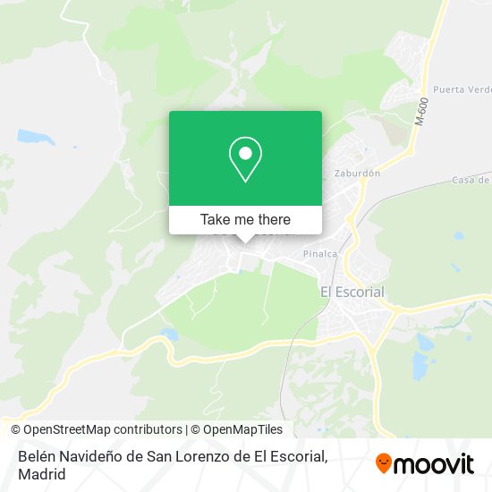 mapa Belén Navideño de San Lorenzo de El Escorial