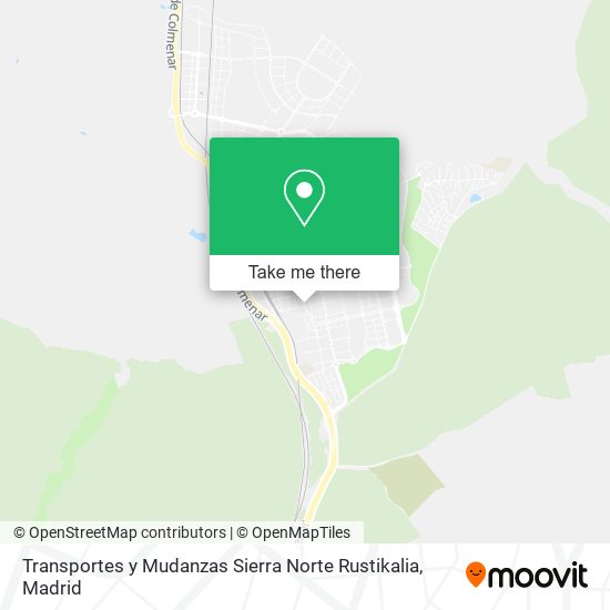 Transportes y Mudanzas Sierra Norte Rustikalia map