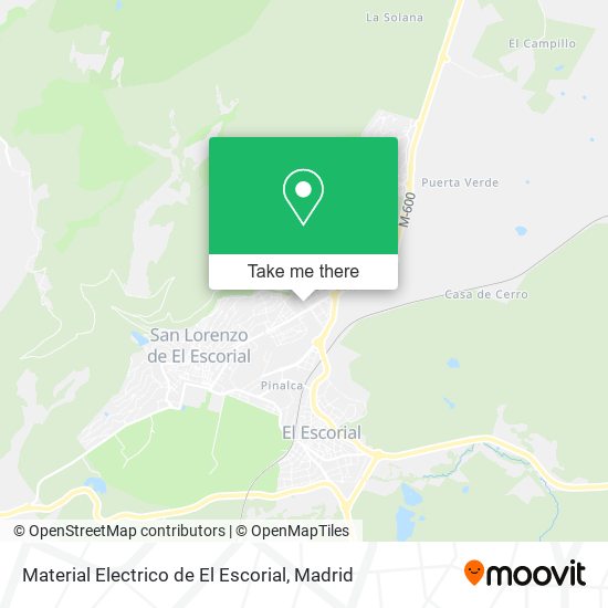 mapa Material Electrico de El Escorial