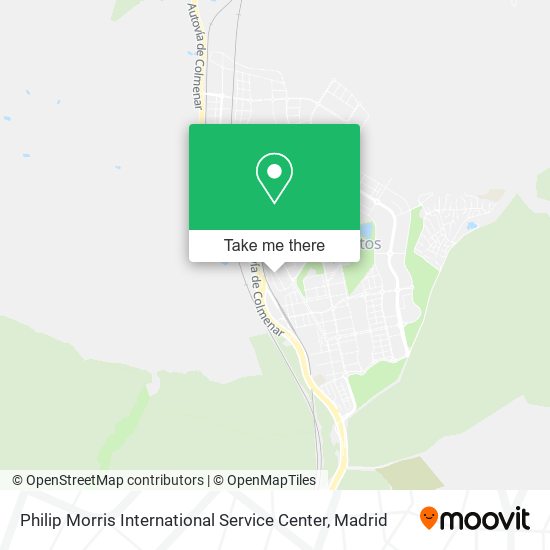 mapa Philip Morris International Service Center