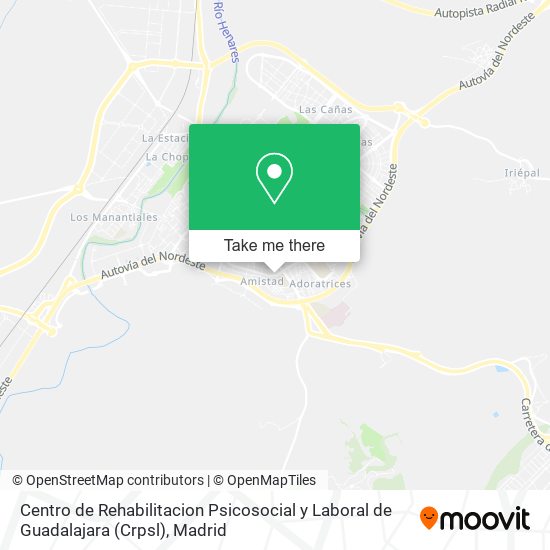 Centro de Rehabilitacion Psicosocial y Laboral de Guadalajara (Crpsl) map