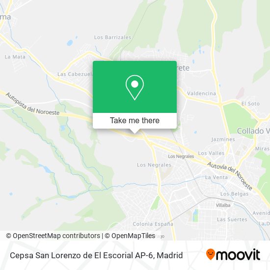 Cepsa San Lorenzo de El Escorial AP-6 map
