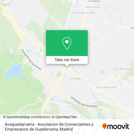 Aceguadarrama - Asociacion de Comerciantes y Empresarios de Guadarrama map