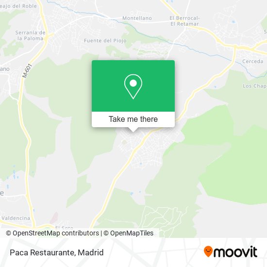 Paca Restaurante map