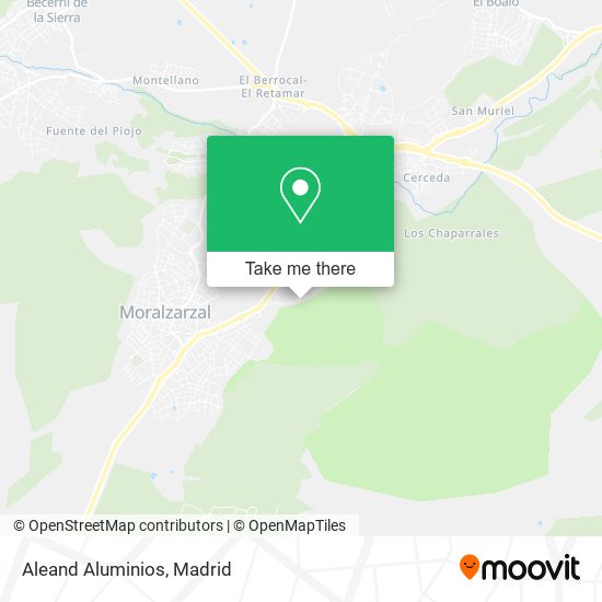 Aleand Aluminios map