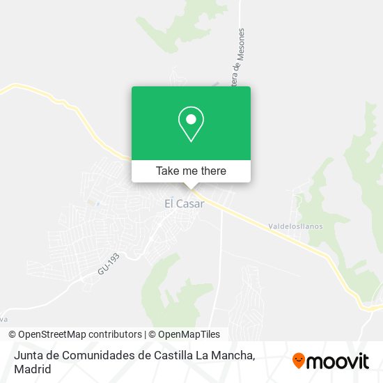 Junta de Comunidades de Castilla La Mancha map