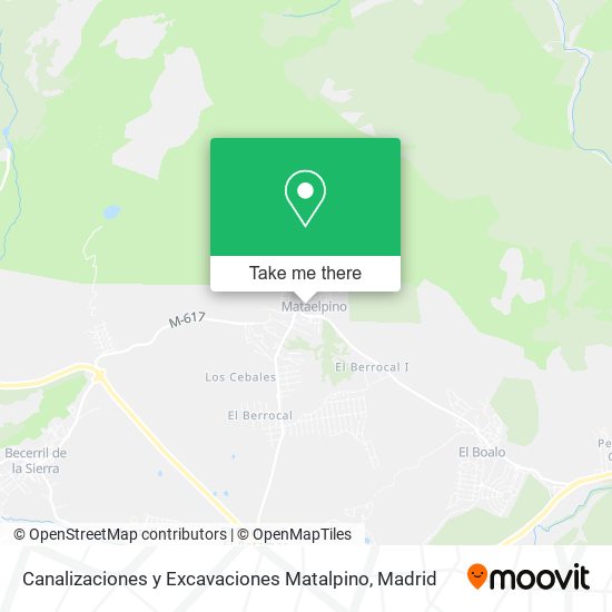 Canalizaciones y Excavaciones Matalpino map