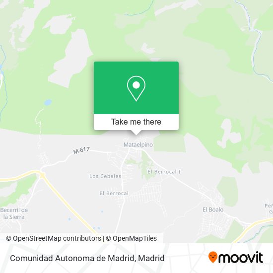 mapa Comunidad Autonoma de Madrid