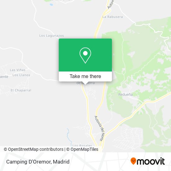 Camping D'Oremor map