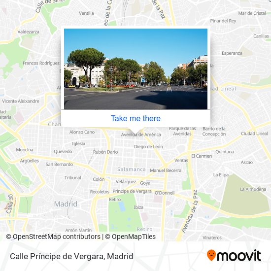 Calle Príncipe de Vergara map