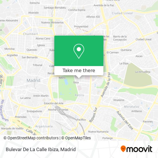 mapa Bulevar De La Calle Ibiza