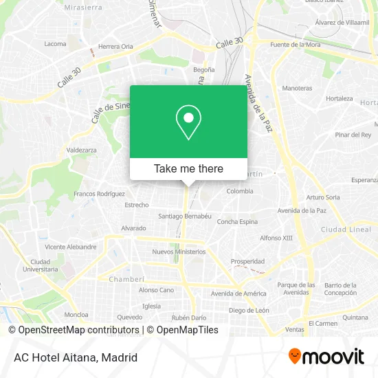 AC Hotel Aitana map