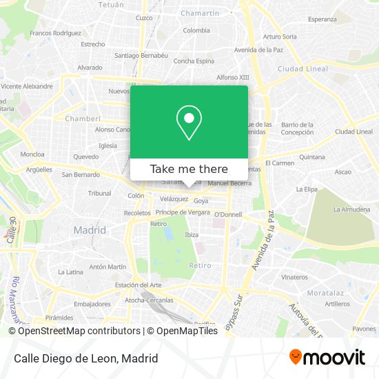 How to get to Calle Diego de Leon in Madrid by Metro, Bus or Train?