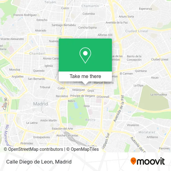 Calle Diego de Leon map