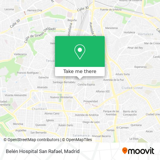 Belén Hospital San Rafael map