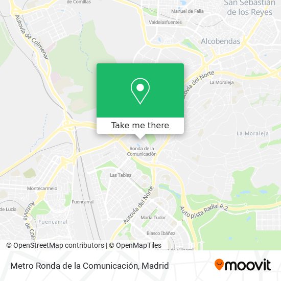 Metro Ronda de la Comunicación map
