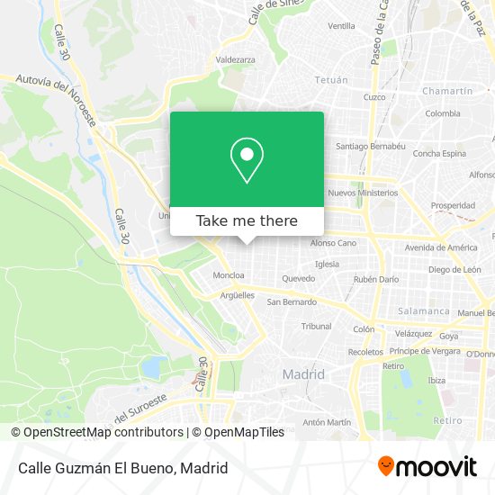 Calle Guzmán El Bueno map