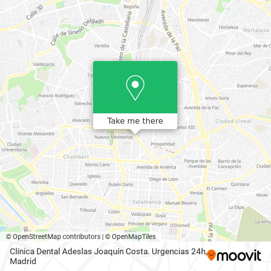 Clínica Dental Adeslas Joaquín Costa. Urgencias 24h map