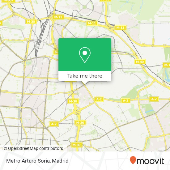 Metro Arturo Soria map