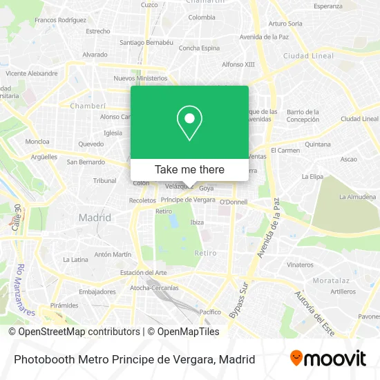 Photobooth Metro Principe de Vergara map