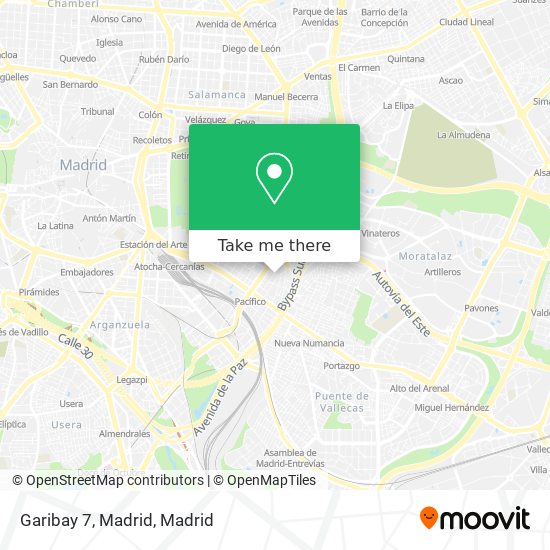 Garibay 7, Madrid map