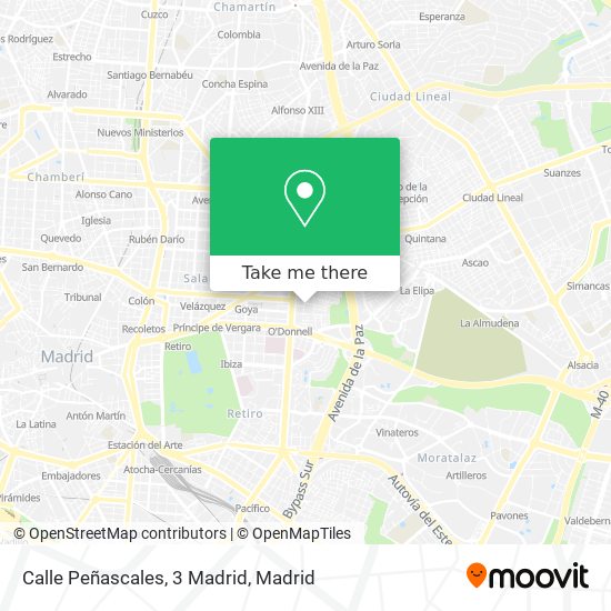 Calle Peñascales, 3 Madrid map