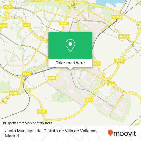 Junta Municipal del Distrito de Villa de Vallecas map