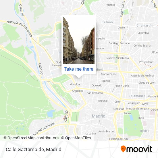 mapa Calle Gaztambide