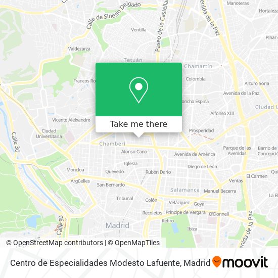 Centro de Especialidades Modesto Lafuente map