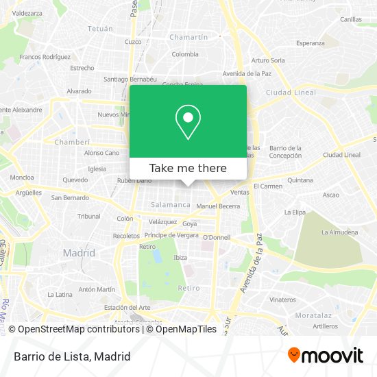 Barrio de Lista map