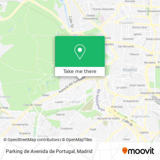 Parking de Avenida de Portugal map