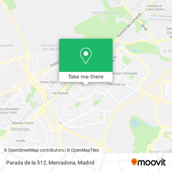 Parada de la 512, Mercadona map