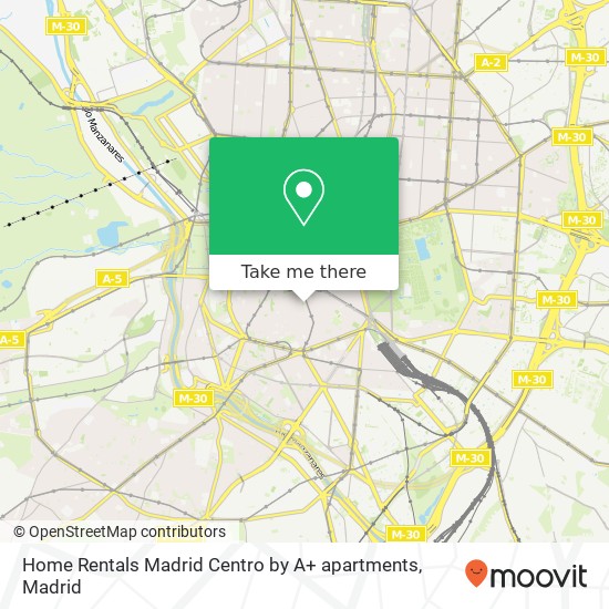 Home Rentals Madrid Centro by A+ apartments map