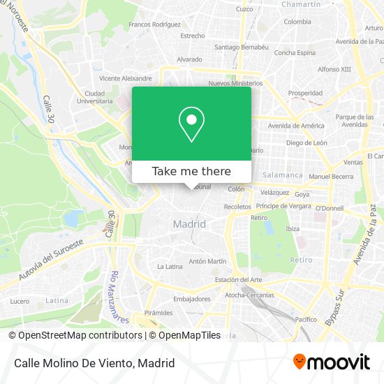 mapa Calle Molino De Viento