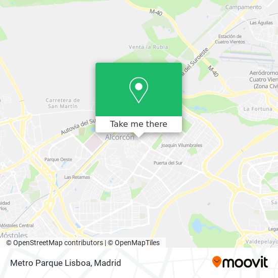 Metro Parque Lisboa map