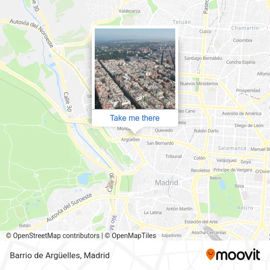 Barrio de Argüelles map