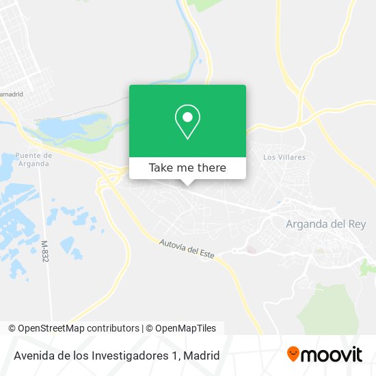 mapa Avenida de los Investigadores 1