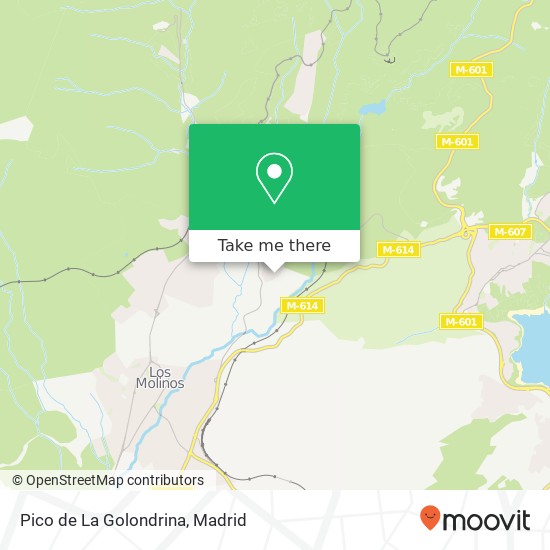 Pico de La Golondrina map