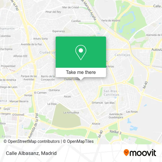 Calle Albasanz map