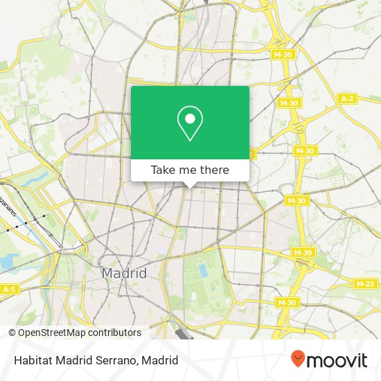 Habitat Madrid Serrano map