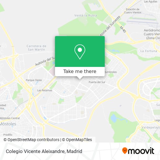 mapa Colegio Vicente Aleixandre