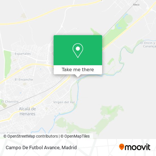 Campo De Futbol Avance map
