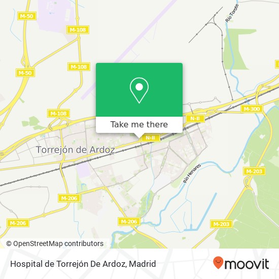 mapa Hospital de Torrejón De Ardoz