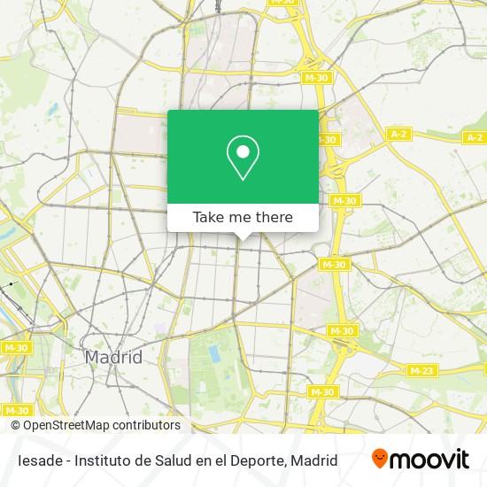 Iesade - Instituto de Salud en el Deporte map