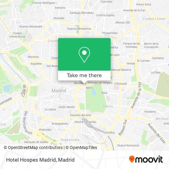 mapa Hotel Hospes Madrid