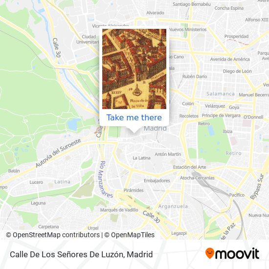 mapa Calle De Los Señores De Luzón