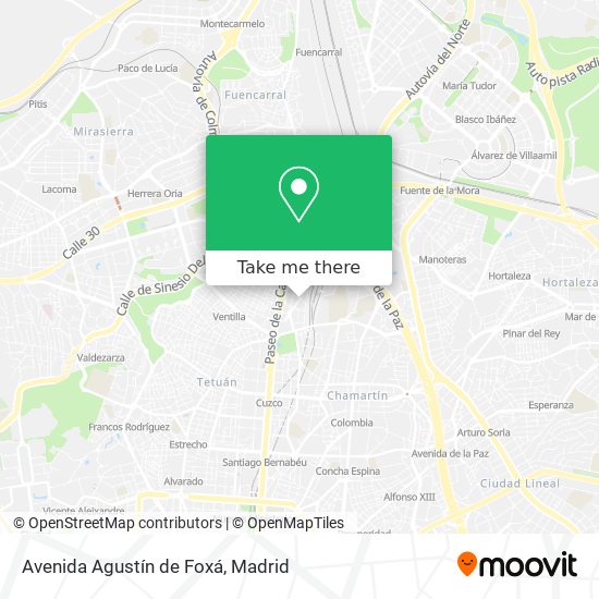 Avenida Agustín de Foxá map